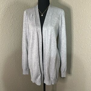 NWOT Love Ellie Cardigan w/ Ribbed‎ Detail - Gray